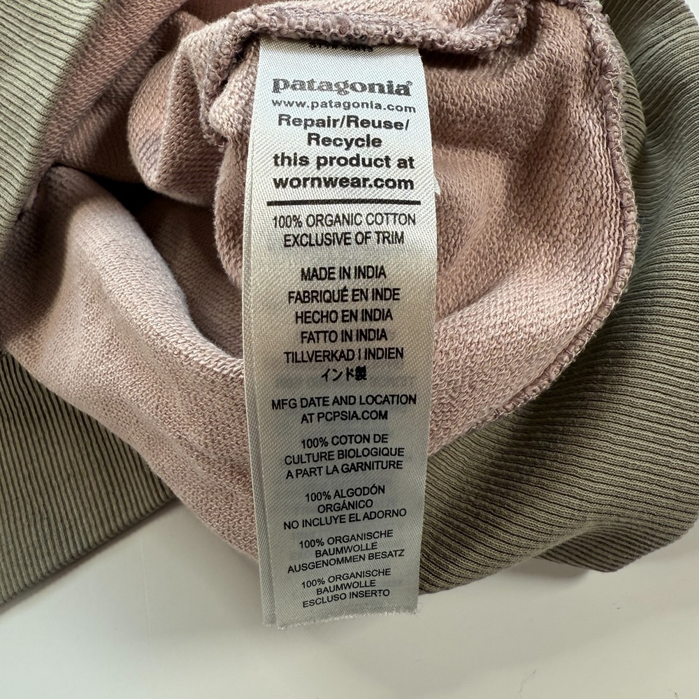 PATAGONIA Alpine Icon Regenerative Sweatshirt Mens XS Pink‎ Organic Cotton - Picture 8 of 14